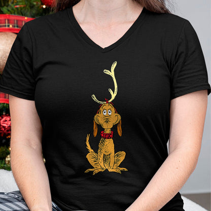 Dr. Seuss mens Classic Dr Seuss Reindeer Max T shirt, Black, Small US - Christmas Unisex T-Shirt/Hoodie/Sweatshirt - HNDS00