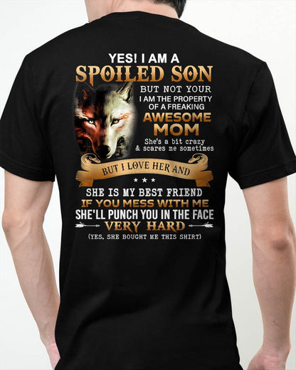 Lucky Son of Awesome Mom - Perfect Gift for Son From Mom - KATE00 (SKU10-128-00)
