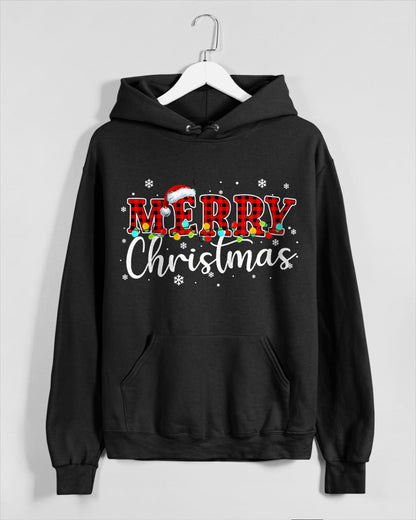 Merry Christmas Buffalo Plaid Red Santa Family Xmas Pajamas T-Shirt (SKU-MRCM-15) FMA