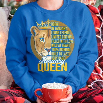 JANUARY – January Girl Shirt Born In January Living Legend Limited Edition Wild At Heart Very Rare (SKU2602-223-01)