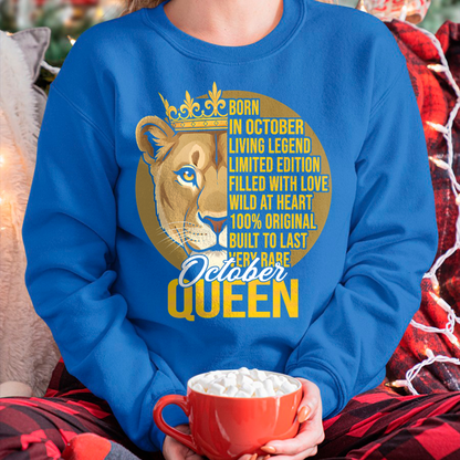 OCTOBER – October Girl Shirt Born In October Living Legend Limited Edition Wild At Heart Very Rare (SKU2602-223-10)