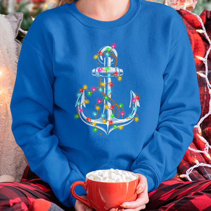 Christmas Lights Boating Sailing Cruise Boat Gifts T-Shirt - Christmas Unisex T-Shirt/Hoodie/Sweatshirt - HNDS00