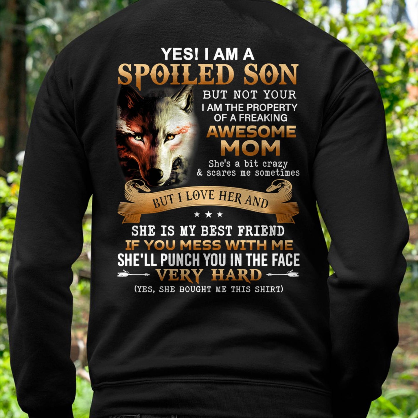Lucky Son of Awesome Mom - Perfect Gift for Son From Mom - KATE00 (SKU10-128-00)
