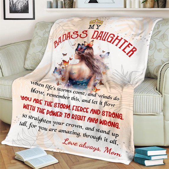 BLANKET FOR GRANDDAUGHTER - GIFT FROM GRANDMA - COMFORT & WARMTH GIFT