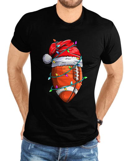Santa Sports Design For Men Boys Christmas Football Player T-Shirt - Christmas Unisex T-Shirt/Hoodie/Sweatshirt - HNDS00