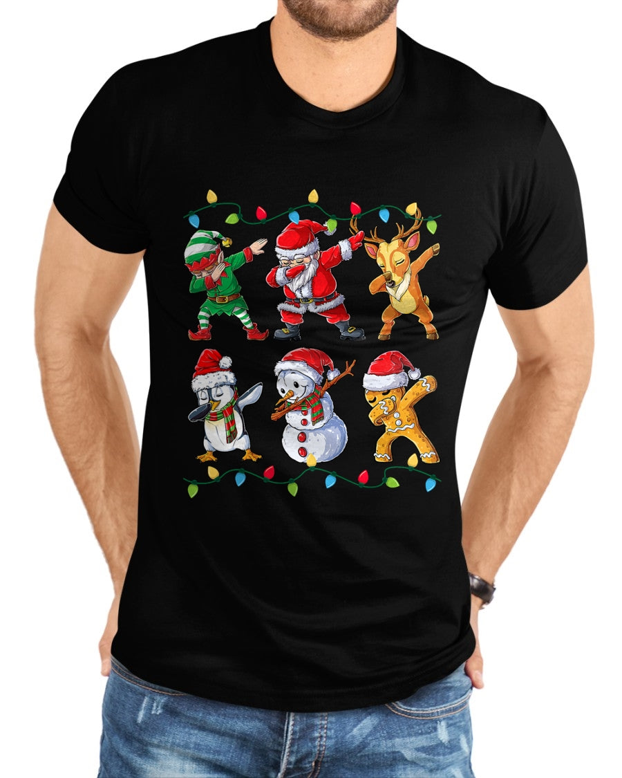 Dabbing Santa Elf Friends Christmas Boys Girls Men Xmas Dab T-Shirt - Christmas Unisex T-Shirt/Hoodie/Sweatshirt - HNDS00