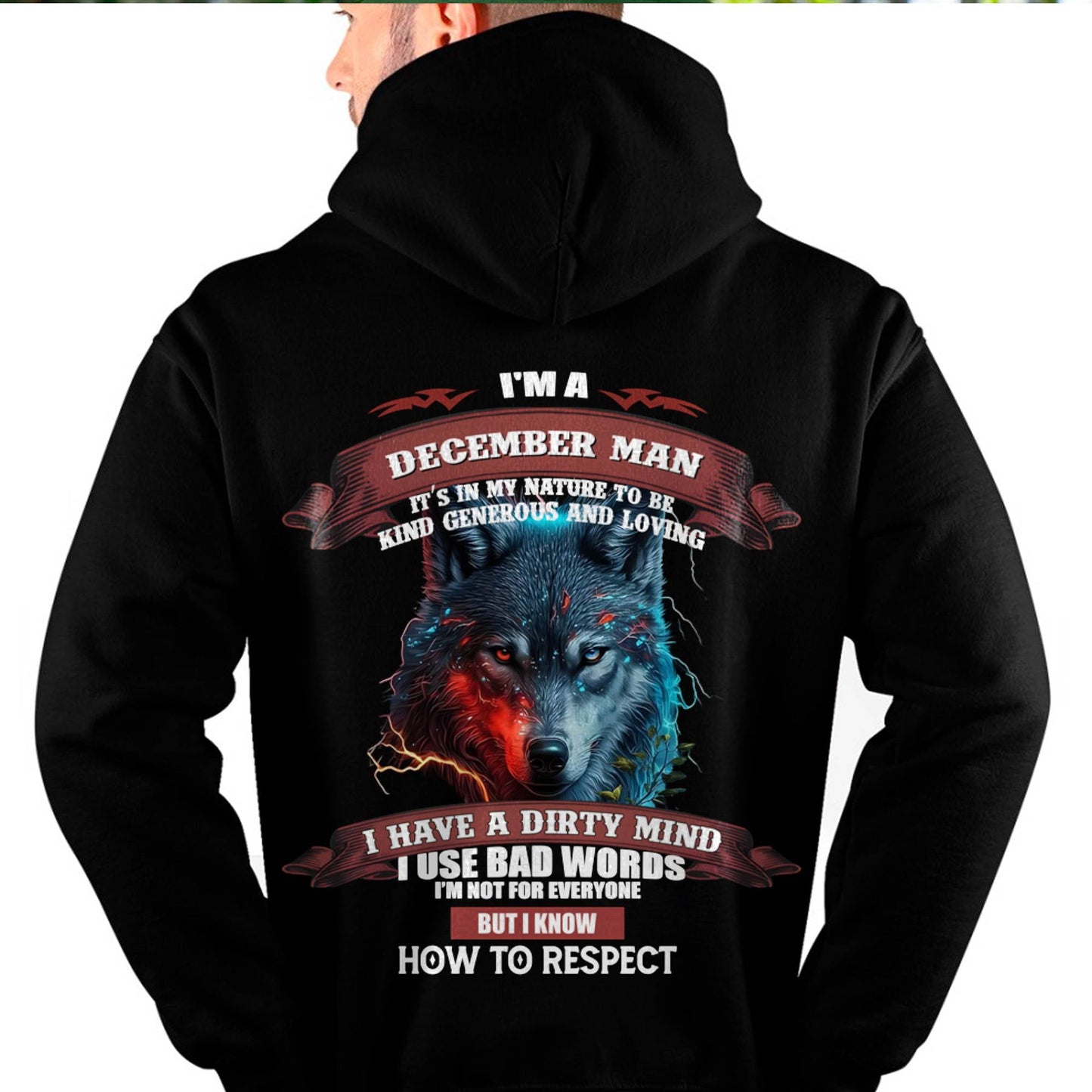 DECEMBER - KNOW HOW TO RESPECT - BIRTHDAY T-SHIRT FOR MEN - KATE12 (SKU12-162-12)