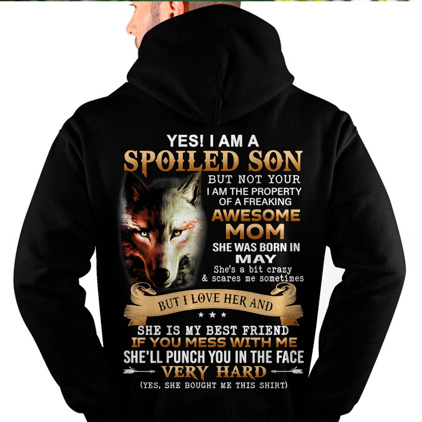 May - Lucky Son of Awesome Mom - Perfect Gift for Son From Mom - KATE05 (SKU10-128-05)