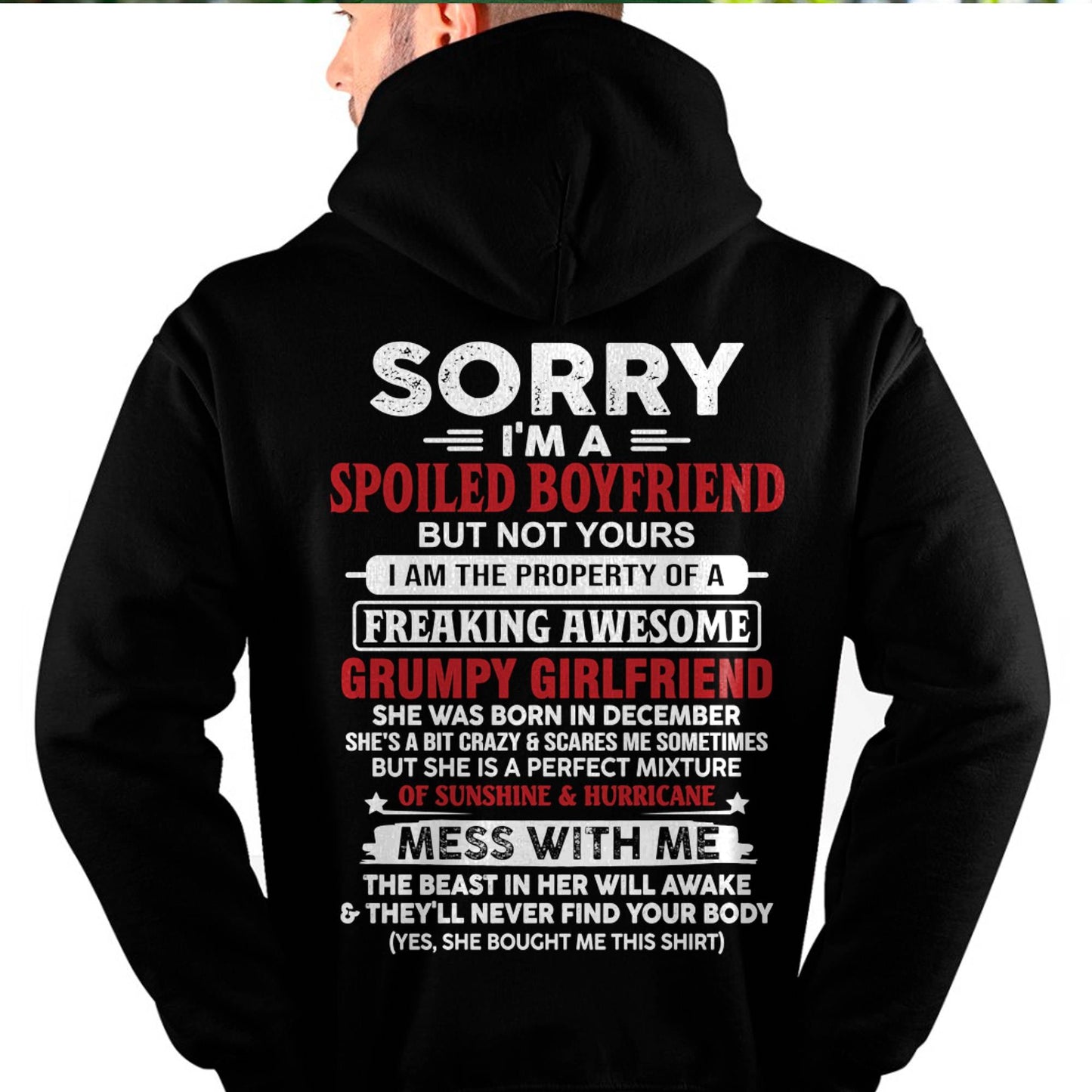 December - Spoiled Boyfriend - Perfect Gift From Girlfriend - KATE12 (SKU11-18-12)