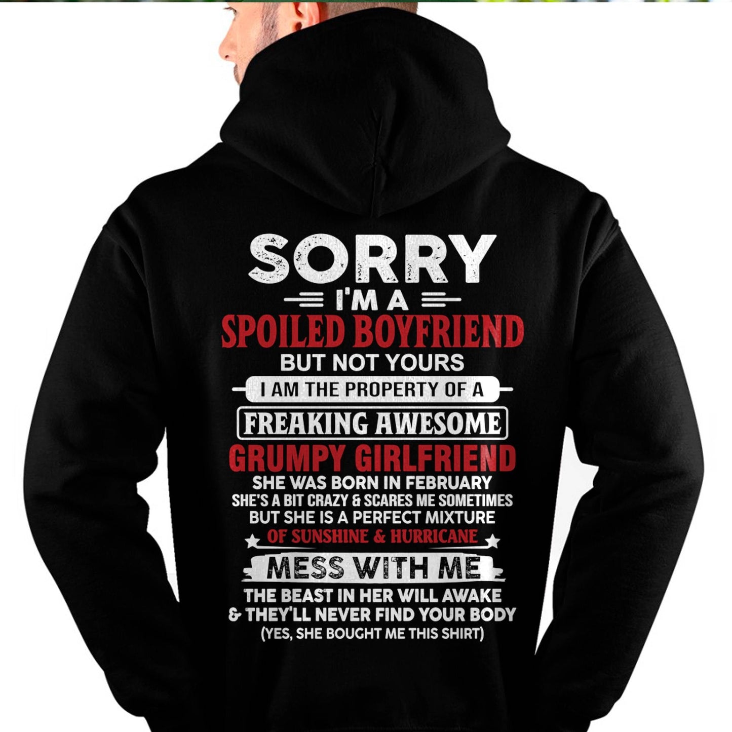 February - Spoiled Boyfriend - Perfect Gift From Girlfriend - KATE02 (SKU11-18-02)