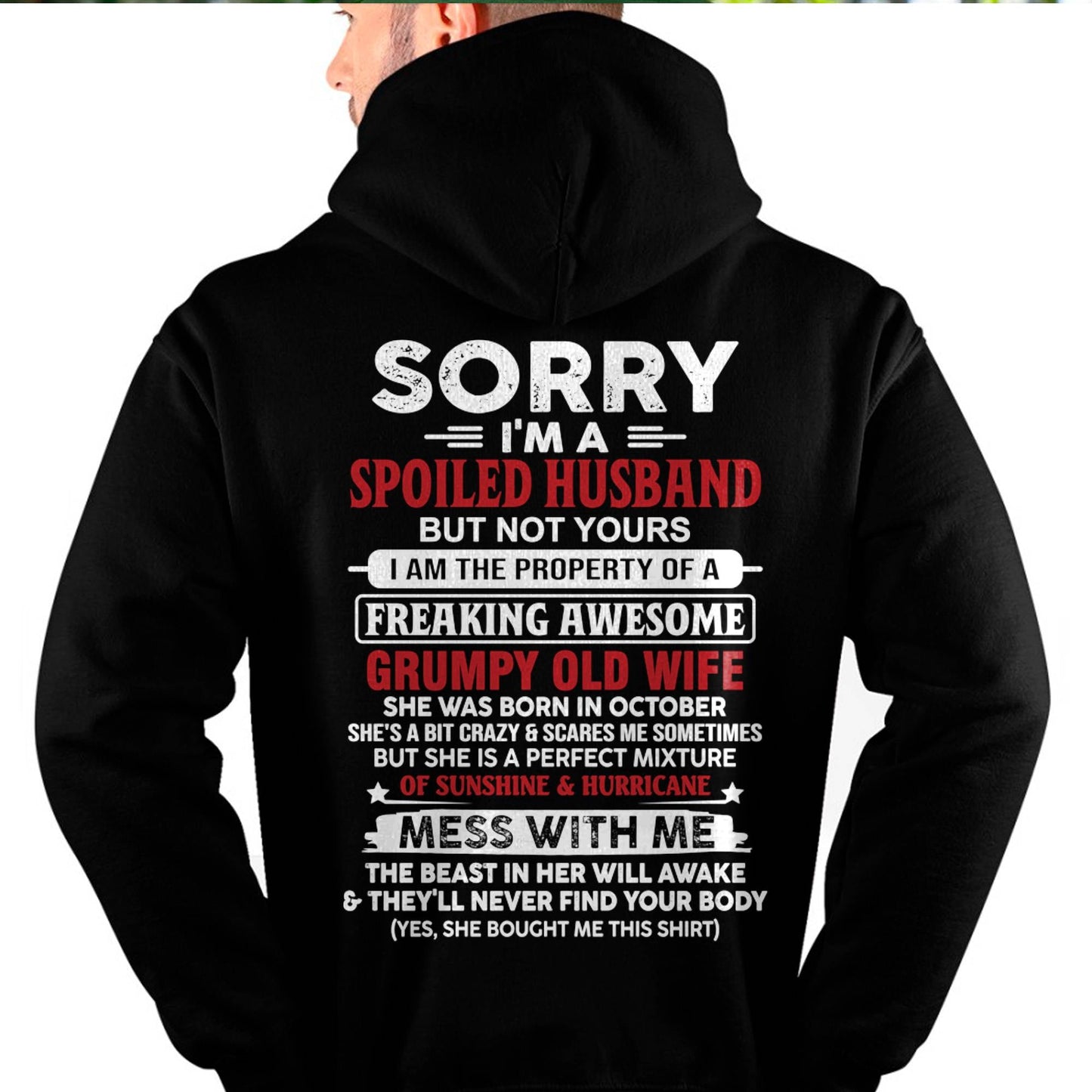 October - Spoiled Husband - Perfect Gift From Wife - KATE10 (SKU11-02-10)