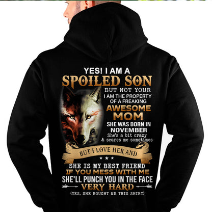 November - Lucky Son of Awesome Mom - Perfect Gift for Son From Mom - KATE11 (SKU10-128-11)