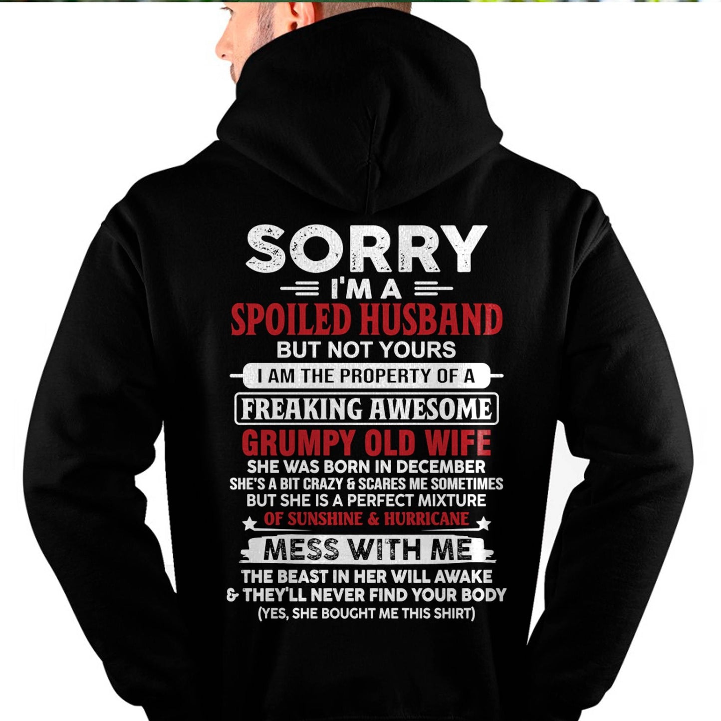 December - Spoiled Husband - Perfect Gift From Wife - KATE12 (SKU11-02-12)