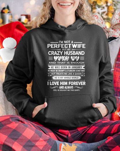 JANUARY - CRAZY HUSBAND - PERFECT GIFT FOR YOUR WIFE - (SKU2606-367-01)