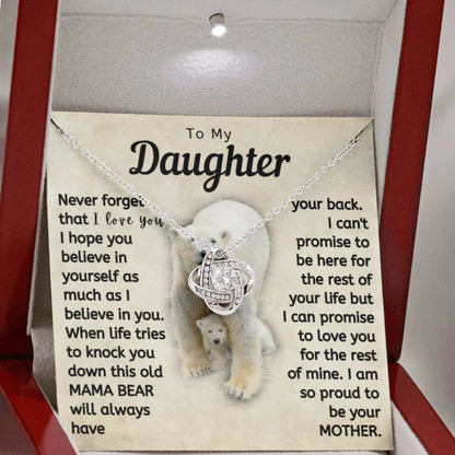 TO MY DAUGHTER FROM MOM - Premium Love Knot Necklace