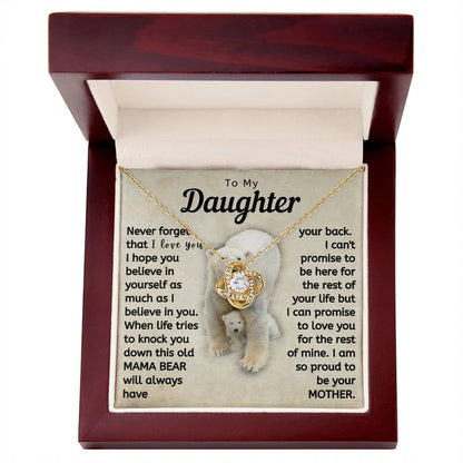 TO MY DAUGHTER FROM MOM - Premium Love Knot Necklace