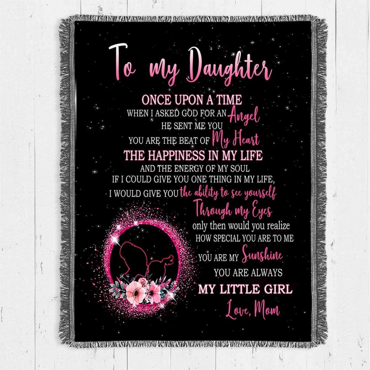 BLANKET FOR DAUGHTER - GIFT FROM MOM - COMFORT & WARMTH GIFT