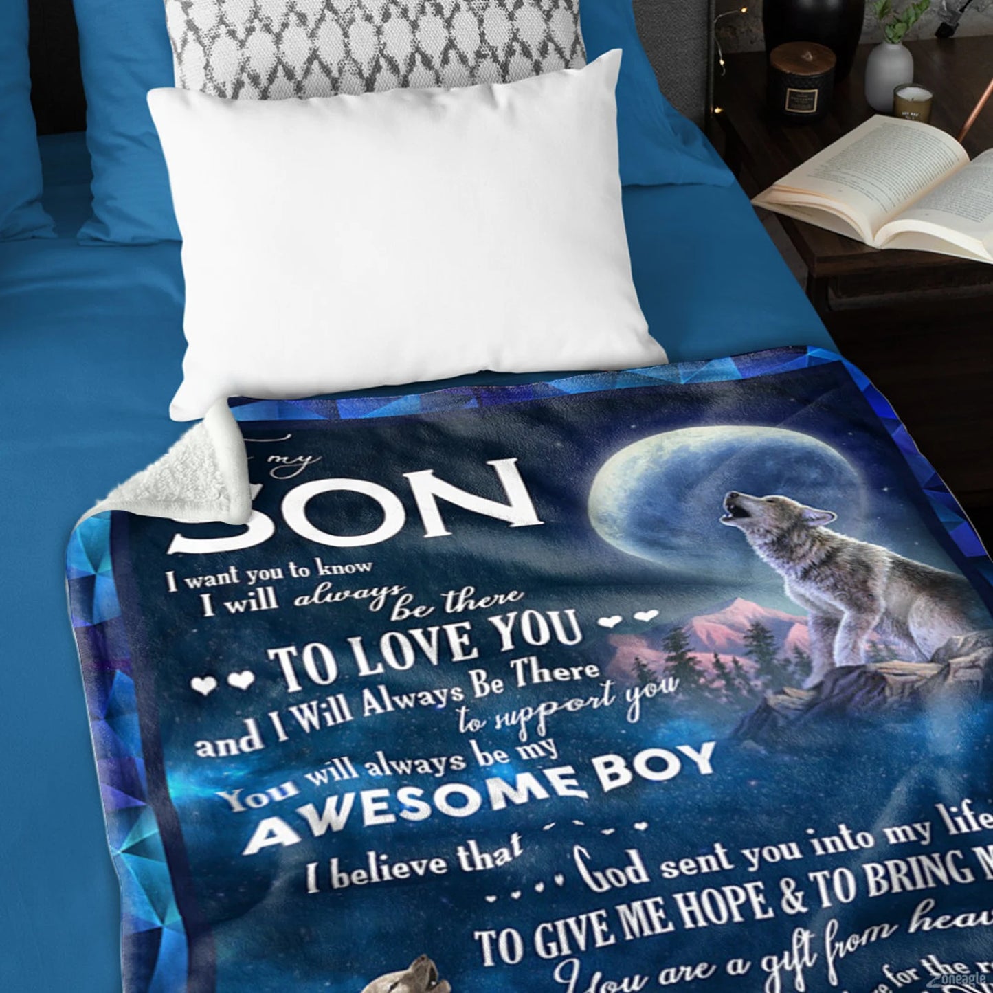BLANKET FOR SON - GIFT FROM MOM - COMFORT & WARMTH GIFT