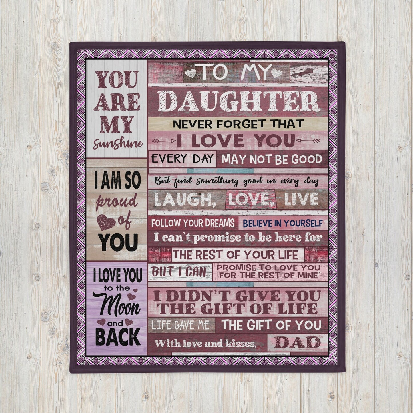 Special Gift For Your Daughter Blanket - From Dad