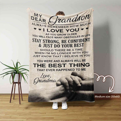 Special Gift For Grandson Blanket - From Grandma