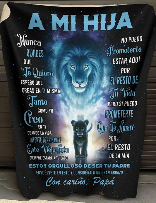 Manta para Hija – Regalo de Consuelo y Calidez de Papá Manta Acolchada de Forro Polar Sherpa NTTDsp