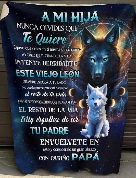 Manta para Hija – Regalo de Consuelo y Calidez de Papá Manta Acolchada de Forro Polar Sherpa NTTDsp