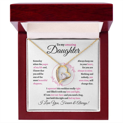 TO MY DAUGHTER - GIFT FROM MOM "To My Amazing Daughter " - Forever Love Necklace