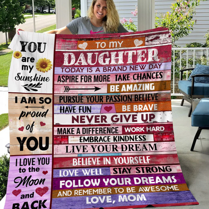 Special Gift For Your Daughter Blanket - From Mom