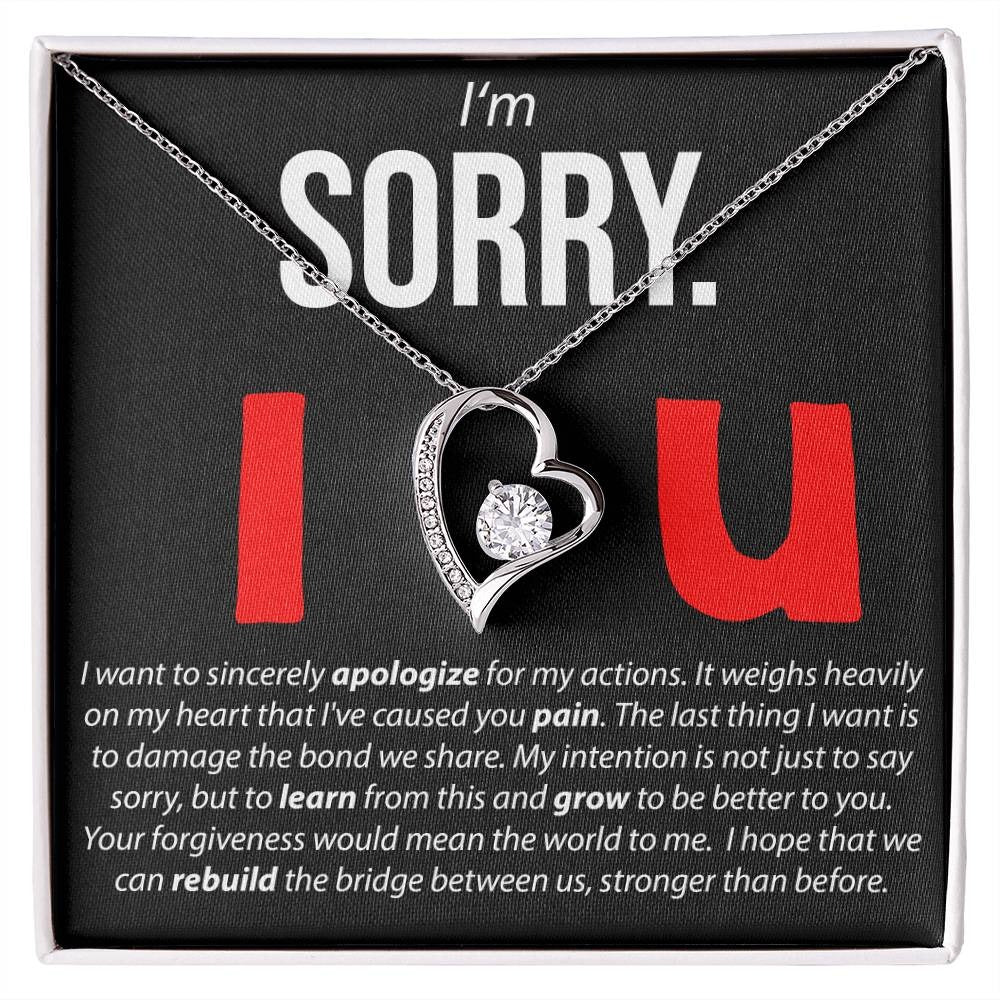 TO MY WIFE - GIFT FROM HUSBAND "I'm Sorry, I Love You" - Forever Love Necklace