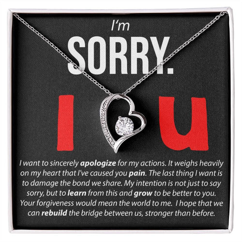 TO MY WIFE - GIFT FROM HUSBAND "I'm Sorry, I Love You" - Forever Love Necklace
