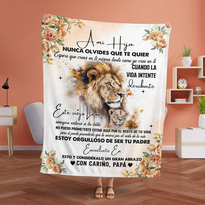 Manta para Hija – Regalo de Consuelo y Calidez de Papá Manta Acolchada de Forro Polar Sherpa NTTDsp