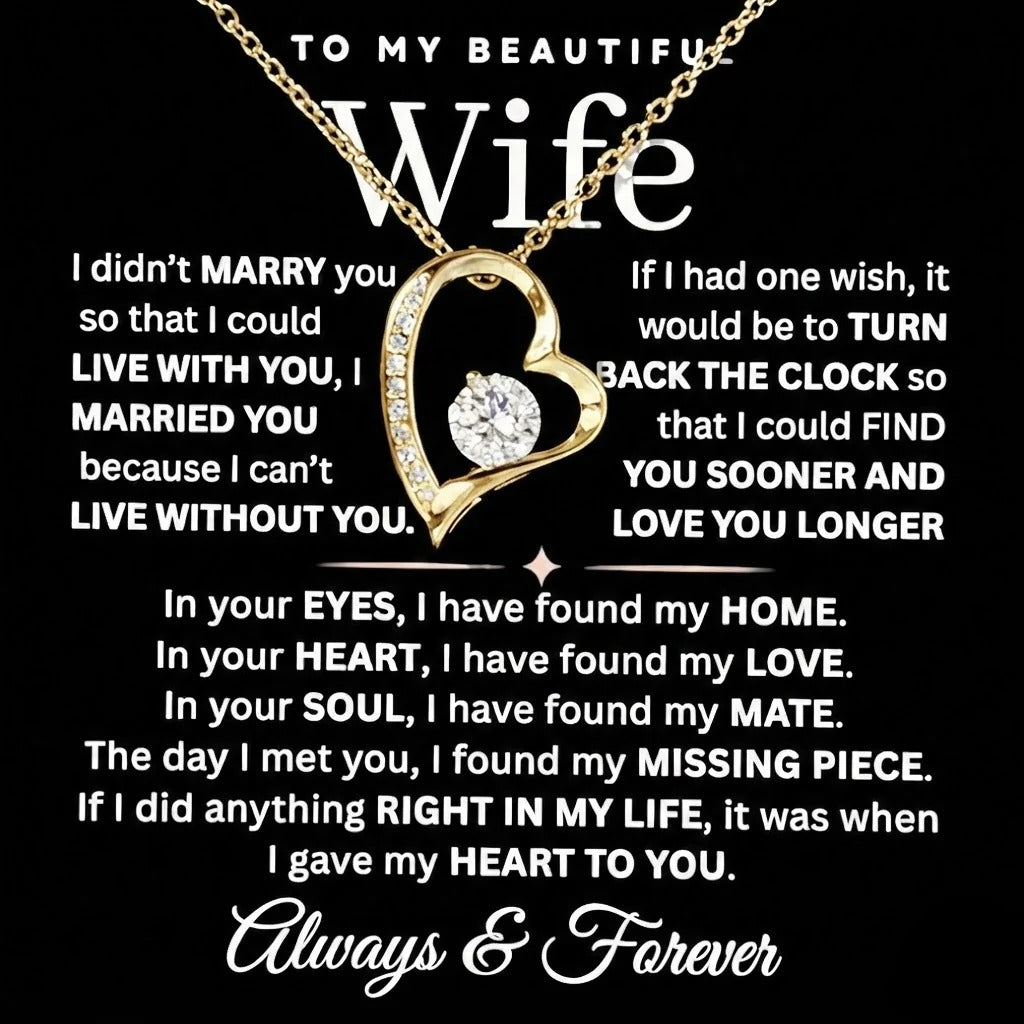TO MY LOVE - "You Are My Missing Piece" - FROM HUSBAND NECKLACE - PERFECT GIFT FOR VALENTINE - Premium Forever Love Necklace (SKU2602-215)