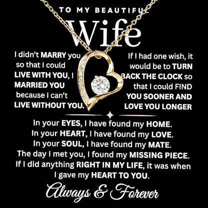 TO MY LOVE - "You Are My Missing Piece" - FROM HUSBAND NECKLACE - PERFECT GIFT FOR VALENTINE - Premium Forever Love Necklace (SKU2602-215)