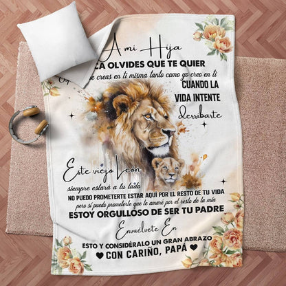 Manta para Hija – Regalo de Consuelo y Calidez de Papá Manta Acolchada de Forro Polar Sherpa NTTDsp (SKUB11-95)