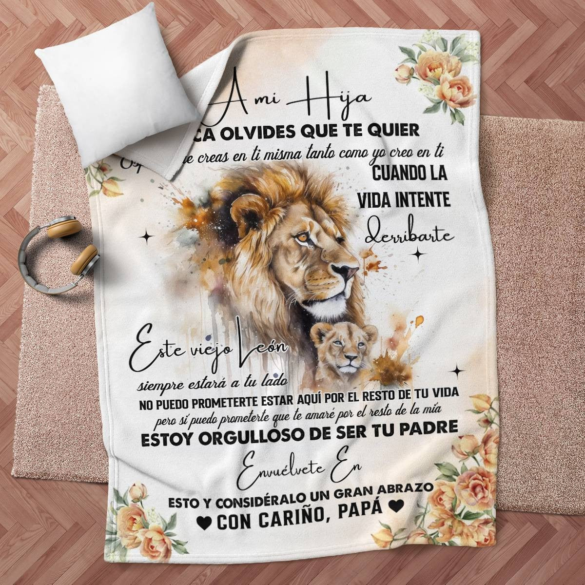 Manta para Hija – Regalo de Consuelo y Calidez de Papá Manta Acolchada de Forro Polar Sherpa NTTDsp