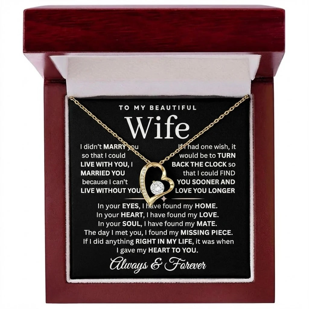 TO MY LOVE - "You Are My Missing Piece" - FROM HUSBAND NECKLACE - PERFECT GIFT FOR VALENTINE - Premium Forever Love Necklace (SKU2602-215)