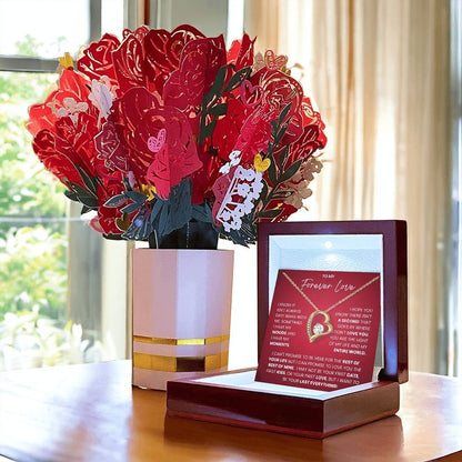 TO MY WIFE - GIFT FROM HUSBAND "You Are The Light of My Life and My Entire World" - Forever Love Necklace (SKUJ12-179)