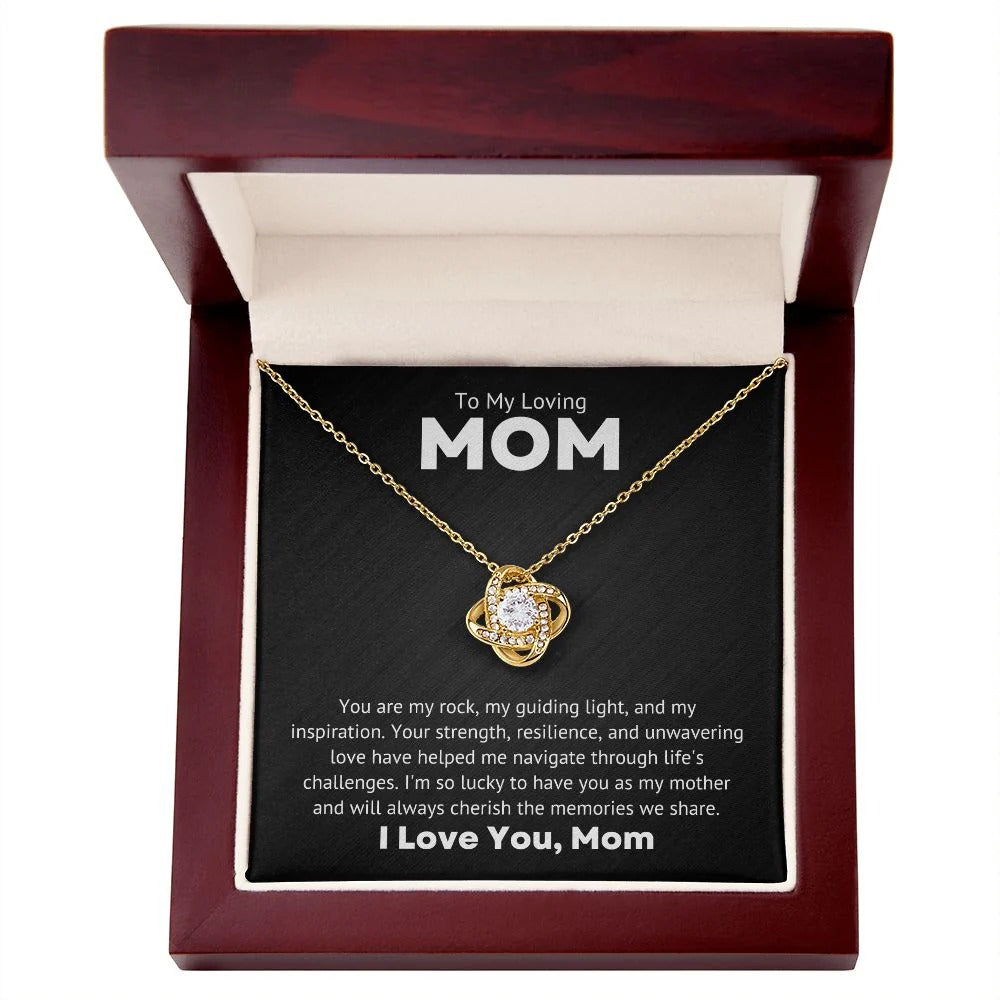 TO MY MOM FROM DAUGHTER - Premium Love Knot Necklace