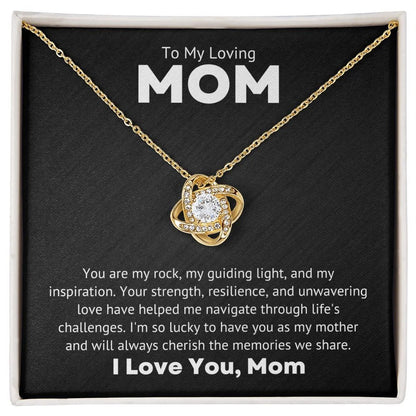 TO MY MOM FROM DAUGHTER - Premium Love Knot Necklace