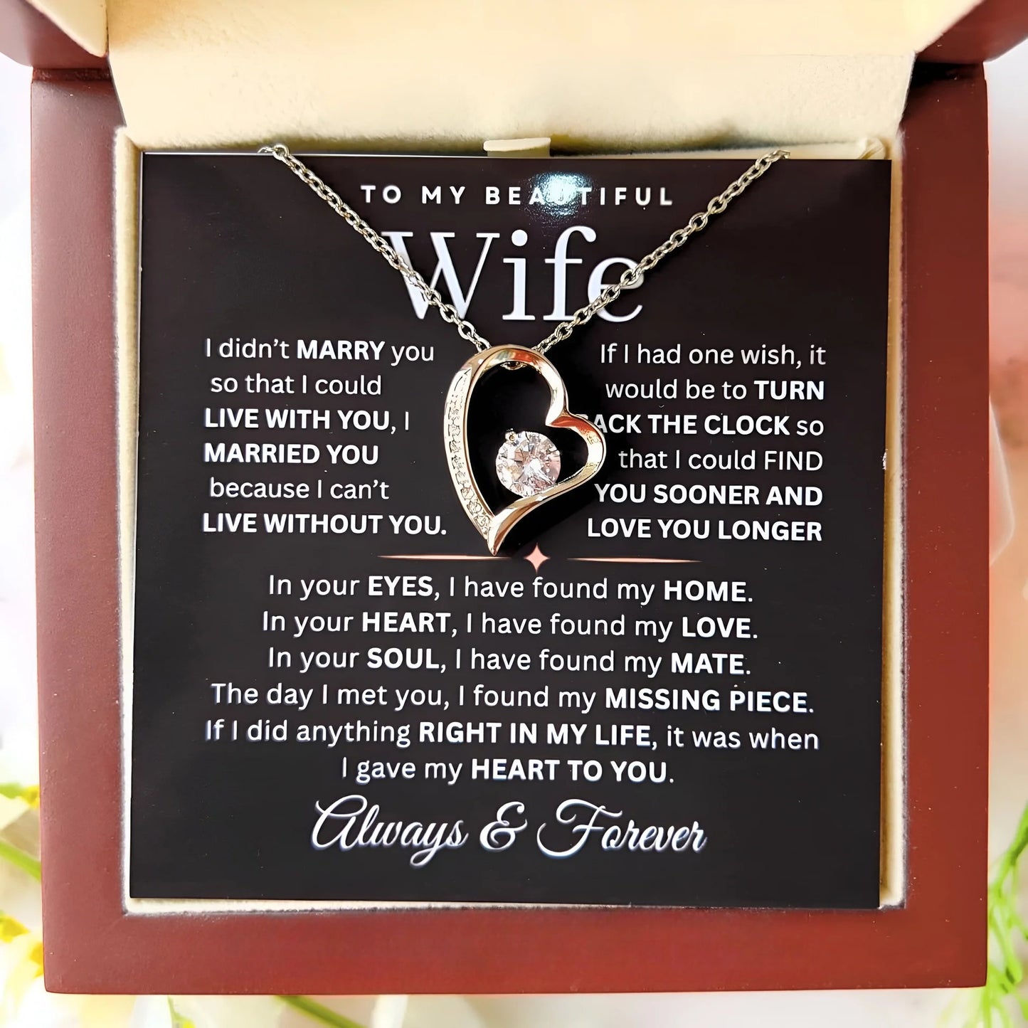 TO MY LOVE - "You Are My Missing Piece" - FROM HUSBAND NECKLACE - PERFECT GIFT FOR VALENTINE - Premium Forever Love Necklace (SKU2602-215)