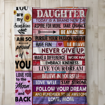 Special Gift For Your Daughter Blanket - From Mom