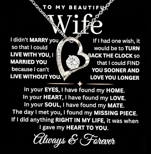 TO MY LOVE - "You Are My Missing Piece" - FROM HUSBAND NECKLACE - PERFECT GIFT FOR VALENTINE - Premium Forever Love Necklace (SKU2602-215)
