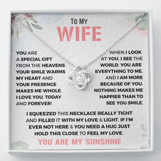 TO MY WIFE "Today and Forever" - FROM HUSBAND - Premium Love Knot Necklace