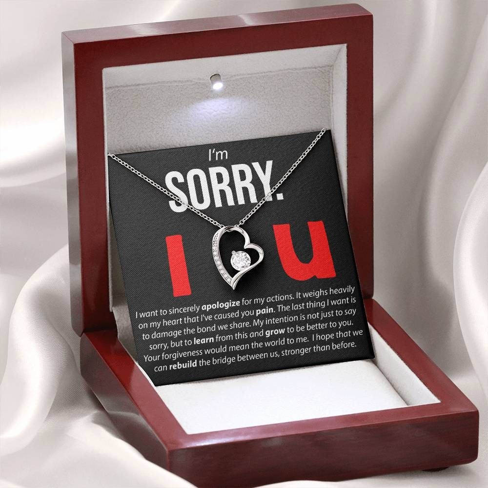 TO MY WIFE - GIFT FROM HUSBAND "I'm Sorry, I Love You" - Forever Love Necklace