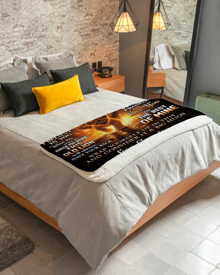 BLANKET FOR GRANDSON – COMFORT & WARMTH GIFT FROM GRANDPA  Sherpa Fleece Quilt Blanket NTTD00 (SKUB10-116)