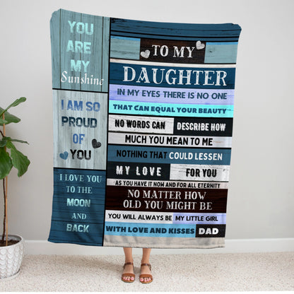 Special Gift For Your Daughter Blanket - From Dad