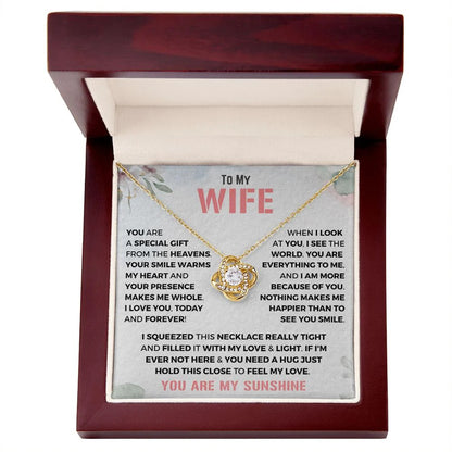 TO MY WIFE "Today and Forever" - FROM HUSBAND - Premium Love Knot Necklace