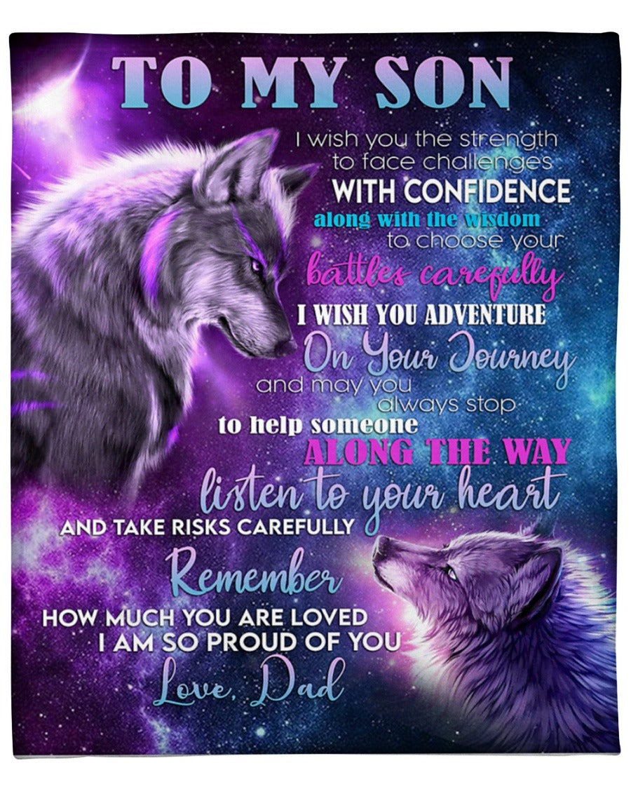 Special Gift For Your Son Blanket "Listen To You Heart" - From Dad (SKUB12-139)