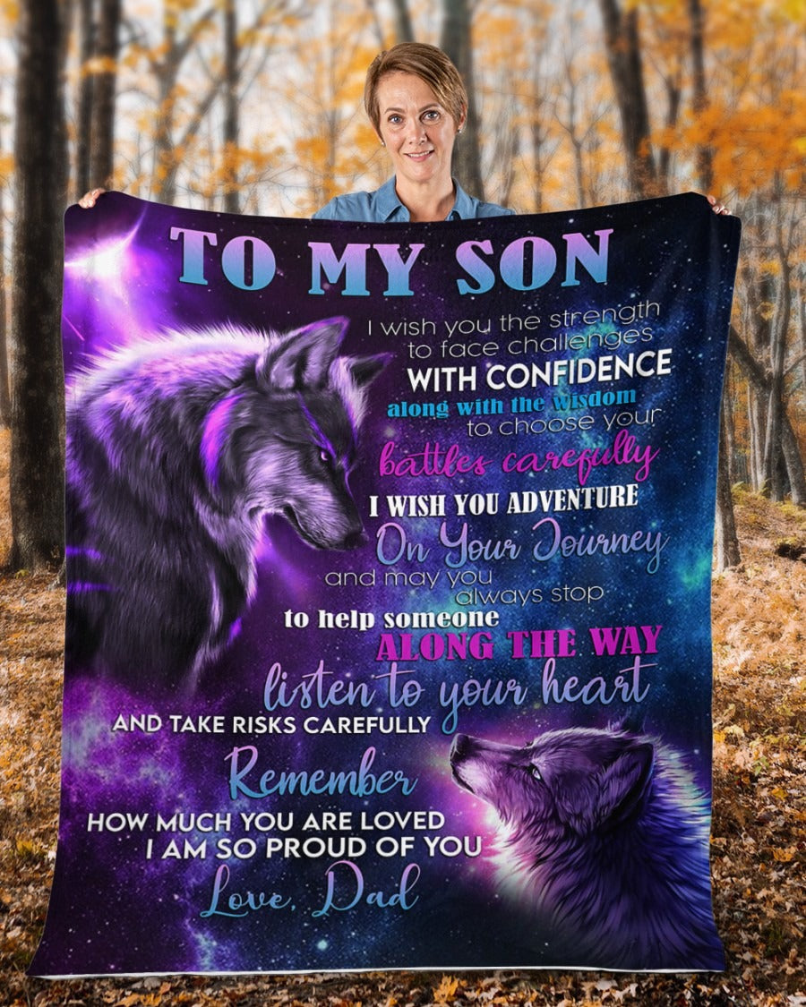 Special Gift For Your Son Blanket "Listen To You Heart" - From Dad (SKUB12-139)
