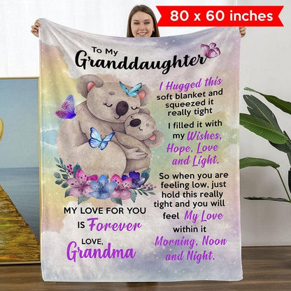 BLANKET FOR GRANDDAUGHTER - GIFT FROM GRANDMA - COMFORT & WARMTH GIFT
